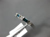 ESTATE .49CT WHITE ROUND & BLUE BAGUETTE DIAMOND 14K WHITE GOLD ANNIVERSARY RING