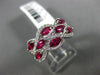 ESTATE WIDE 1.44CT DIAMOND & AAA RUBY 14KT WHITE GOLD INFINITY ANNIVERSARY RING