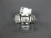 ESTATE .72CT DIAMOND 18K WHITE GOLD 3D V SHAPE SEMI MOUNT ENGAGEMENT RING #15731