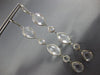 ESTATE EXTRA LARGE AAA CRYSTAL 14KT WHITE GOLD 3D MULTI SHAPE HANGING EARRINGS