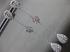 ESTATE 1.19CT DIAMOND 18K WHITE GOLD SOLITAIRE TEAR DROP FLOWER HANGING EARRINGS