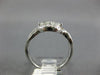 ESTATE .65CT DIAMOND 14KT WHITE GOLD 3D INFINITY 2 STONE SEMI ETERNITY LOVE RING