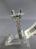 ESTATE LARGE 1.04CT DIAMOND 14KT WHITE GOLD 3D HALO SEMI MOUNT ENGAGEMENT RING