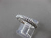 ESTATE 1.25CT DIAMOND 18KT WHITE GOLD 3 ROW PAVE WEDDING ANNIVERSARY RING #23366