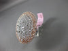 ESTATE MASSIVE .36CT DIAMOND 14KT WHITE & ROSE GOLD ETOILE FILIGREE ITALIAN RING