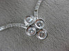 ESTATE 1.30CT DIAMOND 18KT WHITE GOLD CLUSTER 4 STONE BEZEL LOVE NECKLACE #9315