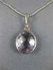 ESTATE 4.0CT AAA AMETHYST 14KT WHITE GOLD 3D OVAL CLASSIC BEZEL PENDANT