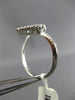ESTATE WIDE .37CT DIAMOND & AAA RUBY 14KT WHITE GOLD 3D PAVE SEMI ETERNITY RING