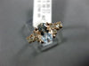 ESTATE 1.45CT DIAMOND & AAA AQUAMARINE 14KT ROSE GOLD 3D OVAL ENGAGEMENT RING