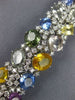 ESTATE LARGE 66.90CT DIAMOND & AAA MULTI GEM 18KT WHITE GOLD 3D TENNIS BRACELET