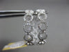 ESTATE .90CT DIAMOND 14KT WHITE GOLD CIRCULAR INSIDE OUT HOOP HANGING EARRINGS