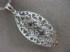 ESTATE 2.23CT DIAMOND & AAA SAPPHIRE 18KT WHITE GOLD MARQUISE SHAPE WAVE PENDANT