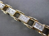 ESTATE WIDE 2.58CT DIAMOND 14KT TWO TONE GOLD 3D INVISIBLE TENNIS BRACELET #3008