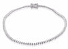 ESTATE .85CT ROUND DIAMOND 14KT WHITE GOLD 3D FOUR PRONG CLASSIC TENNIS BRACELET