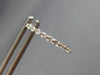 ESTATE .17CT DIAMOND 14KT WHITE GOLD 3D CLASSIC SHARE PRONG HUGGIE HOOP EARRINGS