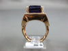 LARGE 13.81CT CHOCOLATE FANCY DIAMOND & AAA AMETHYST 14KT WHITE GOLD SQUARE RING