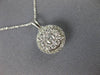 ESTATE .50CT DIAMOND 14KT WHITE GOLD 3D SOLITAIRE CLUSTER HALO FLOATING PENDANT