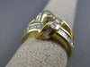 ESTATE LARGE 1.20CT DIAMOND 14KT YELLOW GOLD CRISS CROSS LOVE KNOT RING #19271