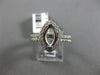 ESTATE LARGE .68CT DIAMOND 14K WHITE GOLD 3D MARQUISE SEMI MOUNT ENGAGEMENT RING