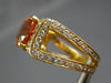 ESTATE LARGE 5.77CT DIAMOND & AAA PEACH MORGANITE 14K WHITE GOLD ENGAGEMENT RING