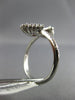 ESTATE WIDE .36CT DIAMOND & AAA RUBY 14KT WHITE GOLD TRIANGLE PAVE FLEXIBLE RING