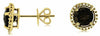 2.10CT DIAMOND & AAA SMOKY TOPAZ 14KT YELLOW GOLD 3D ROUND HALO STUD EARRINGS