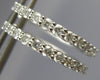 ESTATE .50CT DIAMOND 14KT WHITE GOLD 3D CLASSIC ROUND HUGGIE HOOP EARRINGS