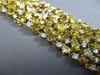 ESTATE LARGE 27.13CT MULTI COLOR DIAMOND 18K 2 TONE GOLD CLUSTER TENNIS BRACELET