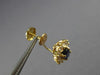ESTATE 1.60CT DIAMOND & AAA SAPPHIRE 14K YELLOW GOLD FRENCH BACK EARRINGS #25277