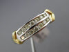 ESTATE .50CT DIAMOND 14KT TWO TONE GOLD TWO ROW V SHAPE WEDDING ANNIVERSARY RING