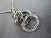 ESTATE .18CT DIAMOND & AAA SAPPHIRE 18KT WHITE GOLD HANDCUFF EXOTIC FUN PENDANT