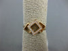 ESTATE .10CT DIAMOND 14KT ROSE GOLD 3D SQUARE LOVE KNOT PAST PRESENT FUTURE RING