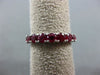 ESTATE 4.55CT AAA ROUND RUBY 14K WHITE GOLD 3D ETERNITY WEDDING ANNIVERSARY RING