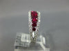 1.16CT DIAMOND & AAA RUBY 18KT WHITE GOLD 3D ROUND GRADUATING ANNIVERSARY RING