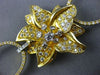 ESTATE LARGE 4.25CT DIAMOND 14KT WHITE GOLD 3D ETOLIE FLOWER OVAL LINK BRACELET
