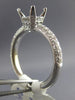 ESTATE .69CT DIAMOND 14KT WHITE GOLD CLASSIC 4 PRONG SEMI MOUNT ENGAGEMENT RING