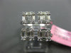 ESTATE WIDE .78CT ROUND & BAGUETTE DIAMOND 18K WHITE GOLD 3D SQUARE CLUSTER RING