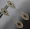 ESTATE .80CT DIAMOND 14KT WHITE GOLD 3D MARQUISE SHAPE HANGING EARRINGS #16159