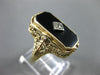 ANTIQUE WIDE .03CT DIAMOND 14K YELLOW GOLD LADY CAMEO REVERSIBLE RING  #26428