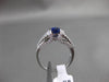 ANTIQUE 1.28CT DIAMOND & AAA SAPPHIRE 18KT WHITE GOLD 3D TENSION ENGAGEMENT RING