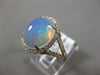 ESTATE LARGE 3.62CT DIAMOND & AAA AUSTRALIAN OPAL 14K YELLOW GOLD OVAL HALO RING
