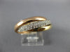 ESTATE .71CT DIAMOND 14KT TRI COLOR GOLD ETERNITY TRINITY ANNIVERSARY LOVE RING