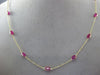 ESTATE 8.64CT AAA RUBY 14KT YELLOW GOLD 3D OVAL BY THE YARD TIN CUP FUN NECKLACE
