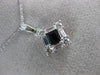ESTATE 1.23CT DIAMOND & AAA SAPPHIRE 14KT WHITE GOLD 3D FLOATING PENDANT #23451