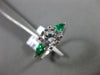 1.42CT DIAMOND & AAA COLOMBIAN EMERALD 14KT WHITE GOLD 3 STONE ENGAGEMENT RING