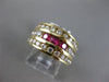 ESTATE WIDE 1.90CT DIAMOND & AAA RUBY 14KT YELLOW GOLD 3D COCKTAIL RING #21571
