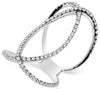 ESTATE LARGE 1.0CT ROUND DIAMOND 18KT WHITE GOLD 3D CLASSIC LOVE KNOT FUN RING