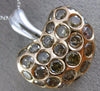 ESTATE LARGE 5.20CT MULTI COLOR DIAMOND 18KT 2 TONE GOLD 3D HEART SHAPE PENDANT