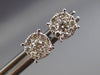 ESTATE .54CT ROUND DIAMOND 14KT WHITE GOLD 3D CLASSIC CLUSTER STUD EARRINGS 8mm