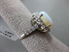 ANTIQUE LARGE 4.23CT DIAMOND & AAA OPAL 14KT WHITE GOLD OVAL CLUSTER RING #16119